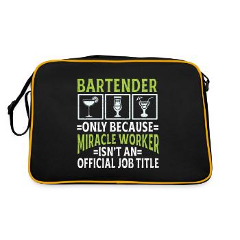 Barman Cadeau Emploi Serveur Barman - Sac Retro - noir/or - Dos