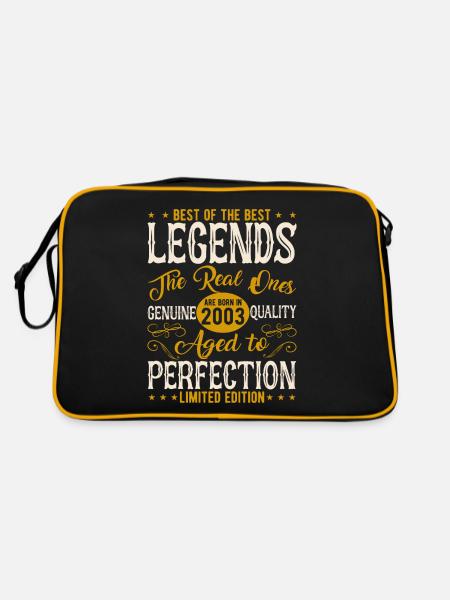 Vintage 2003 Birthday Legends - Retro Bag - black/gold - Back