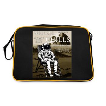 ASTRONAUT DECK CHAIR ENDLESS CHILLS - Retro Tasche - Schwarz/Gold - Hinten