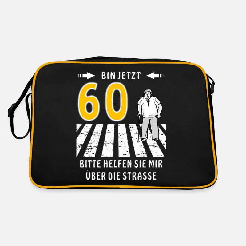 60. GEBURTSTAG 60 BITTE HELFEN SIE MIR Retro Tasche