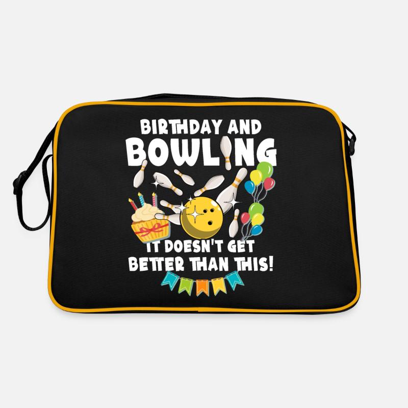 Bowling Geburtstag Bowler Retro Tasche