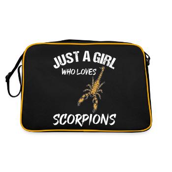 Fille aime Scorpions Animal amour cadeau - Sac Retro - noir/or - Dos