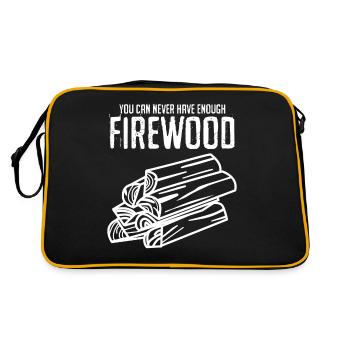 Fireplace Firewood Fire Wood Oven - Retro Bag - black/gold - Back