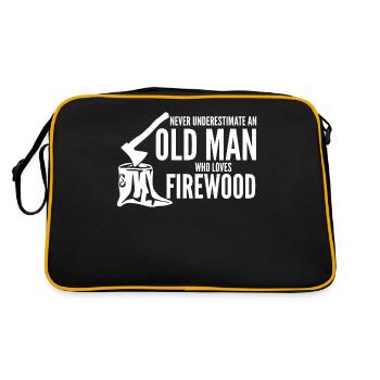 Bois de chauffage Bois de chauffage Cheminée Joke Four - Sac Retro - noir/or - Dos