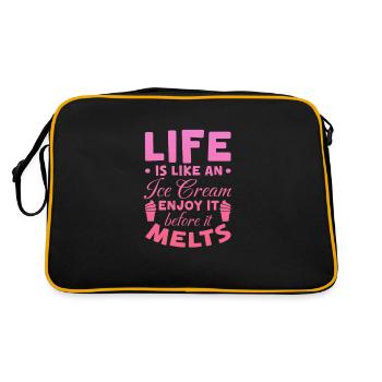 Crème glacée Crème glacée Crème glacée Cadeau d’été - Sac Retro - noir/or - Dos