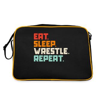 Wrestling Wrestler Fight Wrestling Ringer Gift - Retro Bag - black/gold - Back