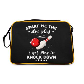 Spare Bowling Slow - Retro Tasche - Schwarz/Gold - Hinten