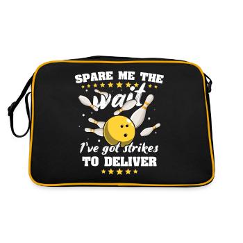 Bowling Slow Bowler - Retro Tasche - Schwarz/Gold - Hinten