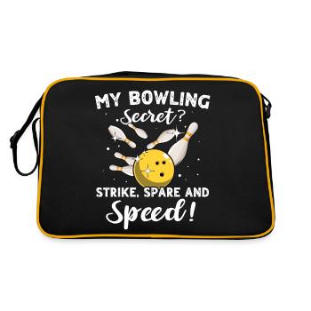Spare Bowling Slow - Retro Tasche - Schwarz/Gold - Hinten