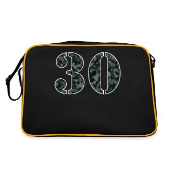 Rugged 30's Military Style Birthday Gift - Retro Bag - black/gold - Back