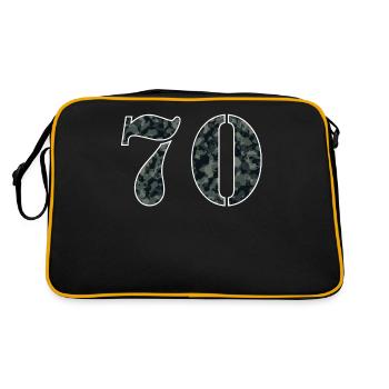 Military Style Birthday Number 70 Gift - Retro Bag - black/gold - Back