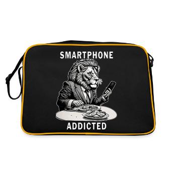 SMARTPHONE ADDICTED - Retro Tasche - Schwarz/Gold - Hinten
