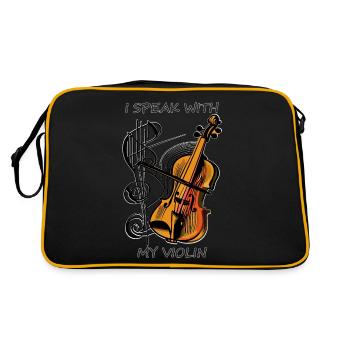 VIOLON JE PARLE À MON VIOLON - Sac Retro - noir/or - Dos
