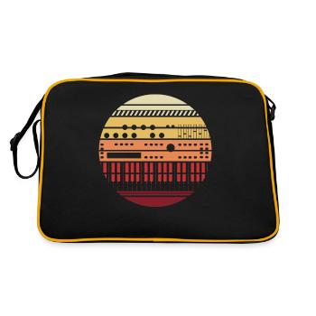 Retro Synthesizer Music Design - Retro Bag - black/gold - Back