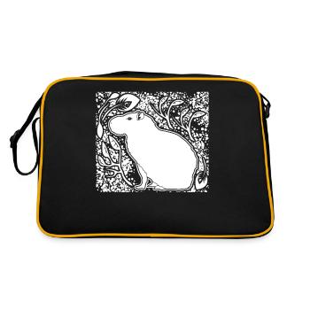 Capybara Capybaras mignons - Sac Retro - noir/or - Dos