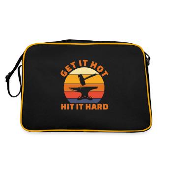 Blacksmith Schiede Anvil Cutler Gift - Retro Bag - black/gold - Back