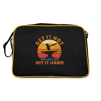 Schmied - Retro Tasche - Schwarz/Gold - Hinten