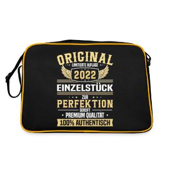 Limitierte 2022 Geburtstagsedition - Retro Tasche - Schwarz/Gold - Hinten
