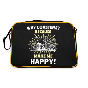 Roller coaster - Retro Bag - black/gold - Back