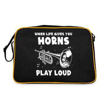 Brass Player Trumpets - Retro Tasche - Schwarz/Gold - Hinten