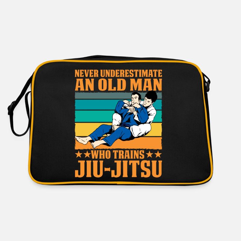 Never underestimate an old man who trains JiuJitsu Retro Bag