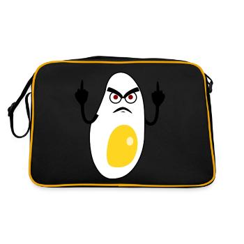 Oeufs Grincheux Oeuf au plat - Sac Retro - noir/or - Dos