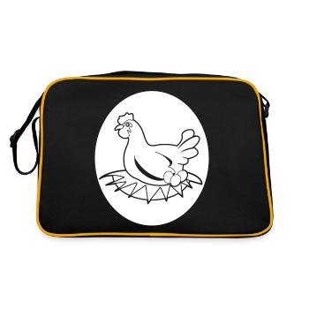 Oeufs Poule Oeuf - Sac Retro - noir/or - Dos
