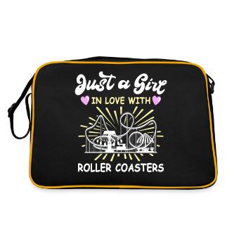 Roller Coaster Amusement Park Roller Coaster Lovers - Retro Bag - black/gold - Back