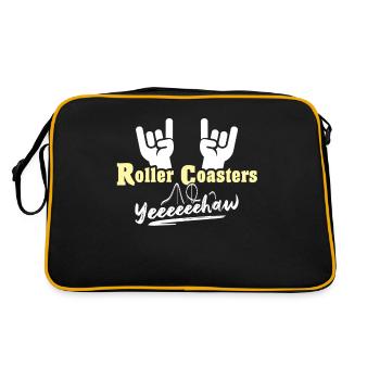 Roller Coaster Amusement Park Roller Coaster Lovers - Retro Bag - black/gold - Back