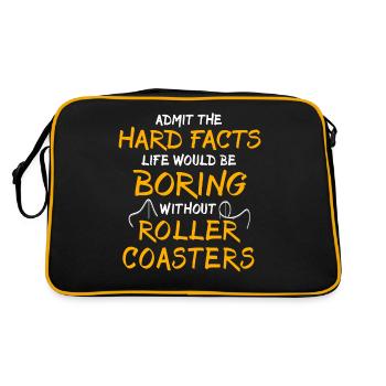 Roller Coaster Amusement Park Roller Coaster Lovers - Retro Bag - black/gold - Back