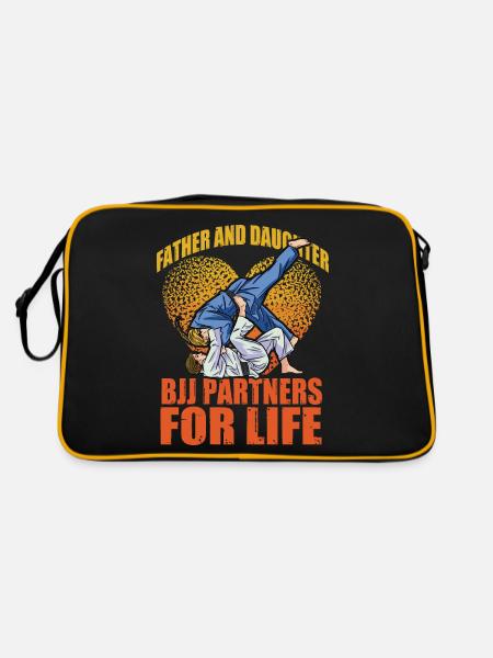 Father and daughter BJJ Partners for Life - Retro Tasche - Schwarz/Gold - Hinten