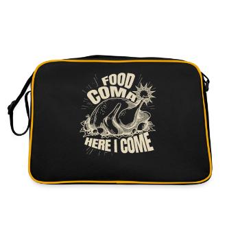 Food Coma Here I Come: Kids Funny For Thanksgiving - Retro Bag - black/gold - Back