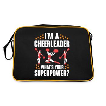 Cheerleader Cheerleading Cheer - Retro Bag - black/gold - Back