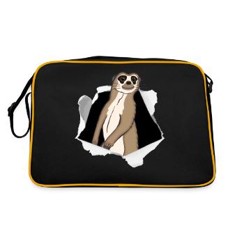 Sloth Outbreak Cardboard Cute Gift - Retro Bag - black/gold - Back