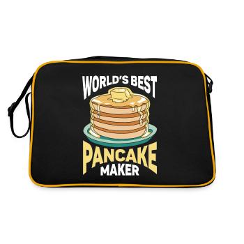 Crêpe disant crêpes de petit-déjeuner - Sac Retro - noir/or - Dos