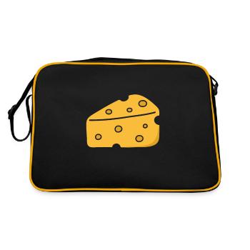 Cheese Cheesecake Food Gift - Retro Bag - black/gold - Back