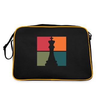 Chess Chessboard Checkmate Chess Player - Retro Bag - black/gold - Back
