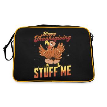 Happy Thanksgiving - Stuff Me Funny Turkey - Retro Bag - black/gold - Back