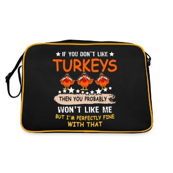 Dinde Thanksgiving - Sac Retro - noir/or - Dos