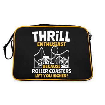 Roller Coaster Amusement Park Roller Coaster Lovers - Retro Bag - black/gold - Back