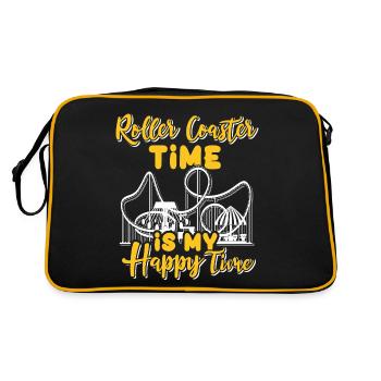 Roller Coaster Amusement Park Roller Coaster Lovers - Retro Bag - black/gold - Back