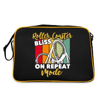 Roller Coaster Amusement Park Roller Coaster Lovers - Retro Bag - black/gold - Back