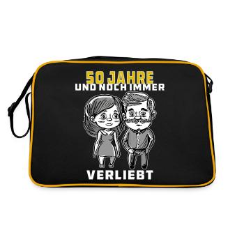 PAAR 50 JAHRE UND NOCH IMMER VERLIEBT - Retro Tasche - Schwarz/Gold - Hinten