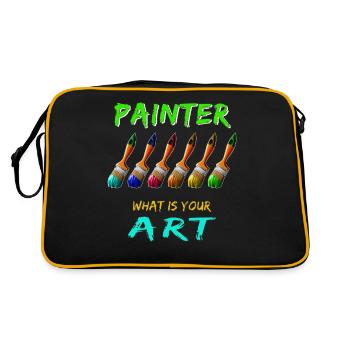 PAINTER BRUSH PAINTER WHAT IS YOUR ART - Retro Bag - black/gold - Back
