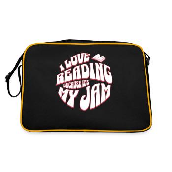 La lecture est ma confiture - Books Retro English Teacher - Sac Retro - noir/or - Dos