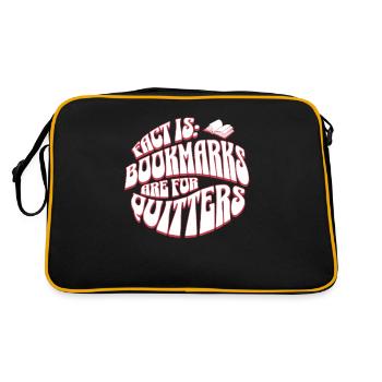 Les marque-pages sont pour ceux qui abandonnent - Retro English Teacher - Sac Retro - noir/or - Dos