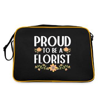 Florist Gift, Floral Designer Saying, Florist - Retro Bag - black/gold - Back