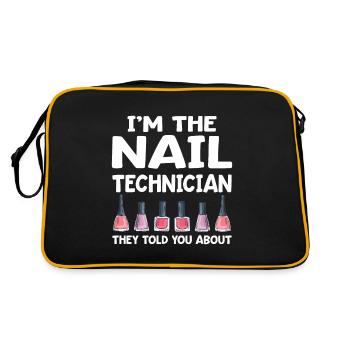 Nail Technician Nail Salon Nail Tech - Retro Bag - black/gold - Back