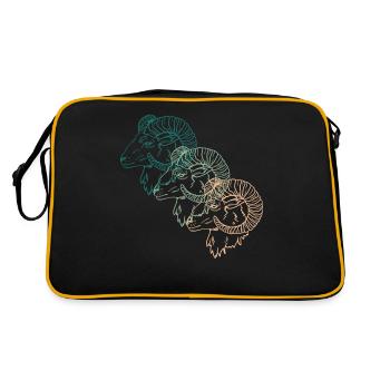 Trois Bélier Trio astrologie zodiaque cadeau - Sac Retro - noir/or - Dos