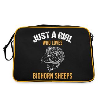 Les filles aiment le mouflon d’Amérique Bélier cadeau - Sac Retro - noir/or - Dos